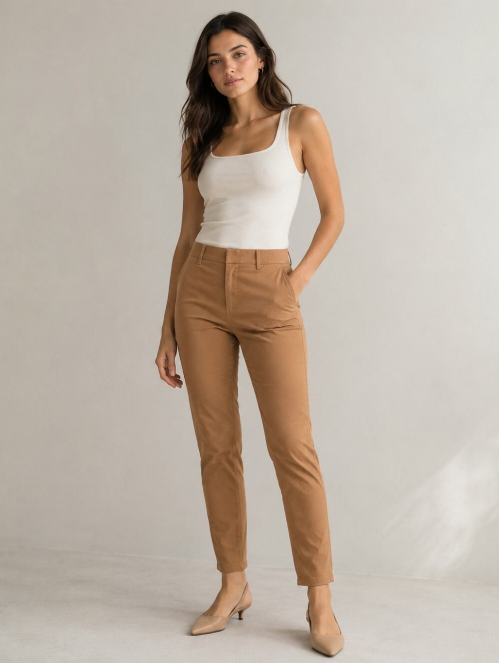 Banana Republic Slim Straight Pants in Camel Size 4